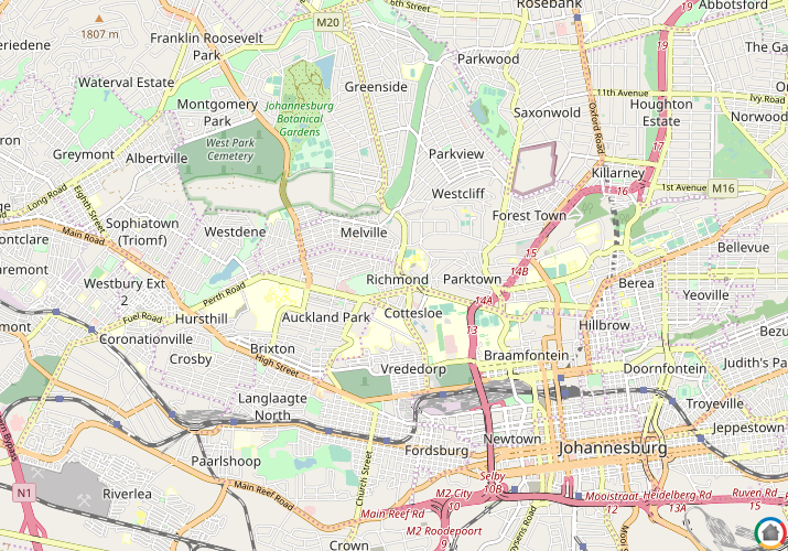 Map location of Richmond - JHB